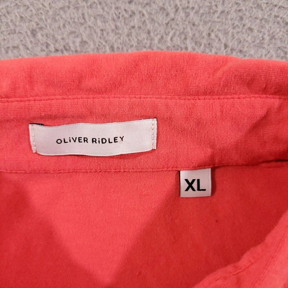 Oliver Ridley Shirt Mens‎ Extra Large Pink Solid Performance Golf Polo Dad - Picture 2 of 10